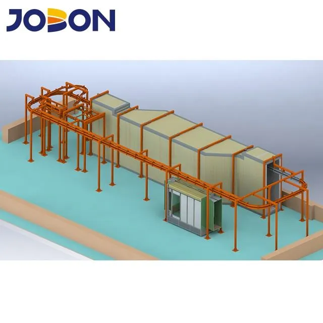 High Efficiency Overhead Power And Free Chain Powder Coating Line