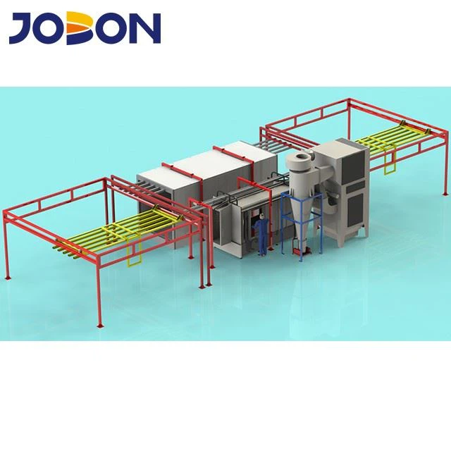 Powder Coating Plant Transverse Powder Coating Line Automatic Manual Spray