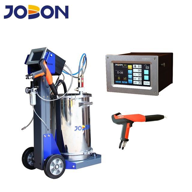 Powder Coating Spray Gun With Control Unit And Hopper
