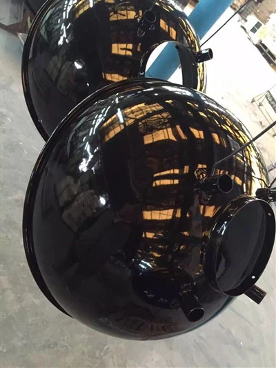 Emajlirana jabolčna peč z linijo elektrostatičnega prašnega premaza